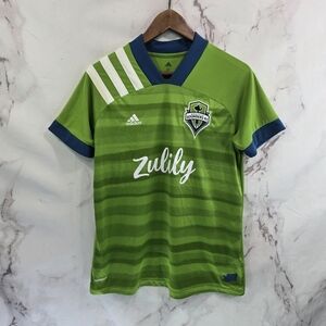 Seattle Sounders Soccer Jersey Womens Medium Zulily Adidas Aeroready #20 Green